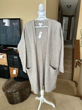 Old Navy Long line Open Front long Cardigan  in Taupe 292